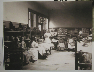 Basket and Rug Weavers at the Asylum
