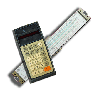 An SR 10 Calculator @ a slide rule