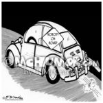 2587 Driving Cartoon