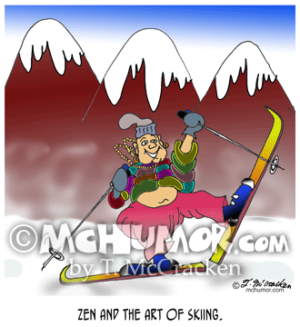 8198 Skiing Cartoon