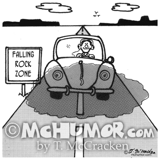 Falling Rock Cartoon 3352