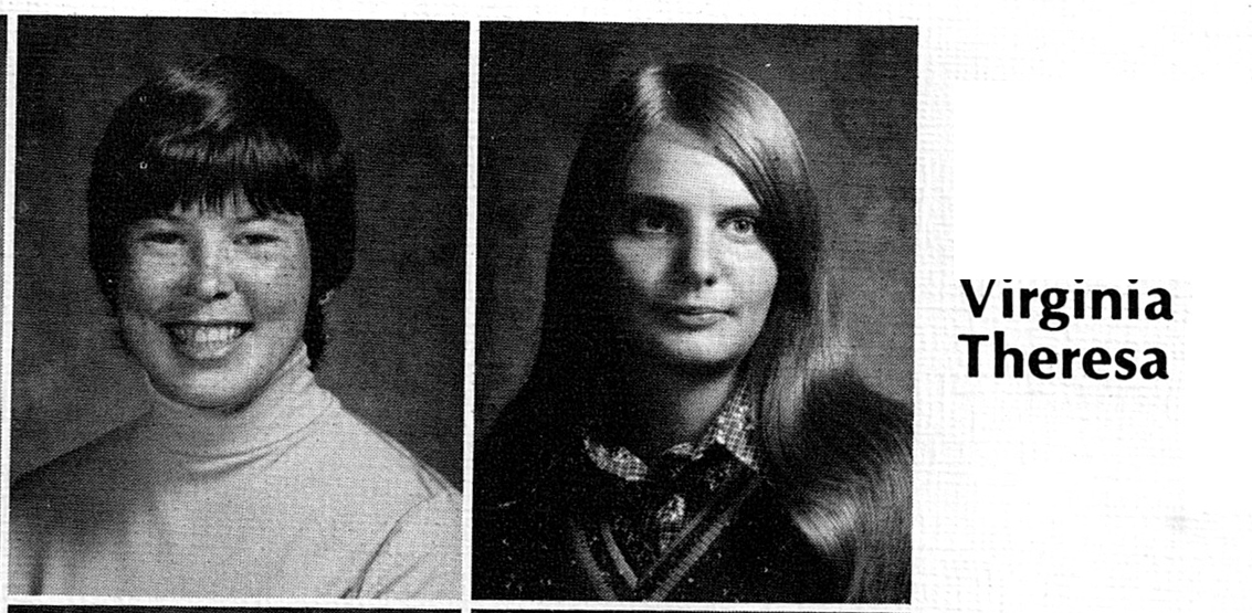 Ginny and Theresa's 1974 Senior Class Photos